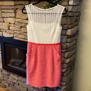 Mixed media sleeveless dress
